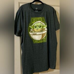 3/$15 GRAY FUNKO GROGU GRAPHIC TEE THE MANDALORIAN STAR WARS CASUAL